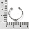 Non-Tarnish Adjustable 304 Stainless Steel Finger Rings Components STAS-K278-04A-P-4