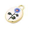 Printed Brass Pendants KK-K274-07G-17-2