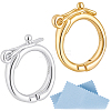 2Pcs 2 Colors 925 Sterling Silver Twister Clasps STER-BBC0009-19-1