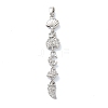 Brass Micro Pave Clear Cubic Zirconia Pendants KK-D101-01A-P-1
