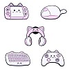 5Pcs 5 Styles Game Handle & Mouse & Keyboard & Handset Enamel Pins JBR082A-1