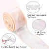 3 Rolls 3 Colors Flat Rainbow Color Organza Ribbon OCOR-TA0001-47-4