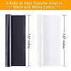 2 Rolls Black & White Heat Transfer Vinyl Roll DIY-SZ0003-62-2