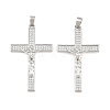 Easter Brass Micro Pave Clear Cubic Zirconia Pendants CU-CBABDE1-03P-1