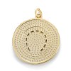 Brass Micro Pave Clear Cubic Zirconia Pendants KK-G399-07-3