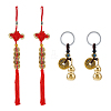 SUPERFINDINGS DIY Chinese Knot & Brass Gourd Keychain Making Kit HJEW-FH0001-62-1