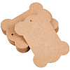 Bone Shape Kraft Paper Card AJEW-WH20816-095-1