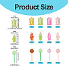 24Pcs 12 Styles Resin Imitation Food Pendants RESI-TA0004-22-4