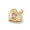 Brass Micro Pave Cubic Zirconia Pendants KK-H537-24B-G-2