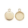 Ion Plating(IP) 304 Stainless Steel Pendant Cabochon Settings LS-STAS-G127-13-8mm-G-1