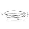 SHEGRACE Adjustable 304 Stainless Steel Expandable Bangles JB704A-2