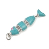 Brass Enamel Pendants KK-P339-24P-03-2