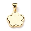 Brass Micro Pave Cubic Zirconia Pendants ZIRC-H120-02B-G-3