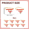 8Pcs Stainless Steel Brooches JEWB-ME00005-2