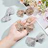 4Pcs 2 Colors Rhinestone Bowknot Shoe Decoration AJEW-HY0001-78-3