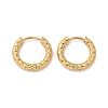 Ion Plating(IP) 304 Stainless Steel Grooved Hoop Earrings EJEW-M218-01A-G-4