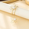 Hollow Flower Iron Cuff Bangles & Rings Sets FS-WGA02DC-01-4