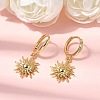 Sun Brass Hoop Earrings EJEW-H180-30A-G-1
