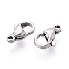 304 Stainless Steel Lobster Claw Clasps STAS-T065-11mm-34P-2