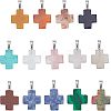  Natural & Synthetic Mixed Gemstone Pendants G-NB0002-15P-1