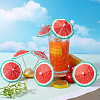 2 Bags Watermelon Pattern Umbrella Bamboo & PET Plastic Toothpick Decorations AJEW-CP0007-28-3