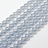 Electroplated Synthetic Quartz Bead Strands EGLA-J061-4mm-AB02-1