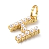 Rack Plating Brass with ABS Plastic Imitation Pearl Charms KK-B092-30H-G-2