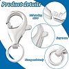 925 Sterling Silver Lobster Claw Clasps STER-PH0002-66-4