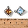 UV Plating Alloy Glass Pendants FIND-K032-19P-3