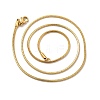 Ion Plating(IP) 304 Stainless Steel Square Snake Chain Necklaces LS-STAS-A066-07-01G-3