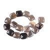 Natural Grey Agate Beads Strands G-T138-163-2