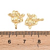 Brass Pave Cubic Zirconia Connector Charms KK-H533-08C-G-3