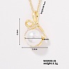 Fashionable Brass Clear Cubic Zirconia Pendant Cable Chain Necklaces for Women FN2830-2-1