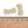 Brass Micro Pave Clear Cubic Zirconia Connector Charms for Jewelry Making CU-CBAAA59-01G-05-3
