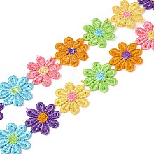 Daisy Flower Polyester Lace Trims OCOR-H109-06B