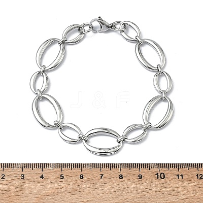 304 Stainless Steel Link Chain Bracelets for Women BJEW-B169-04B-P-1