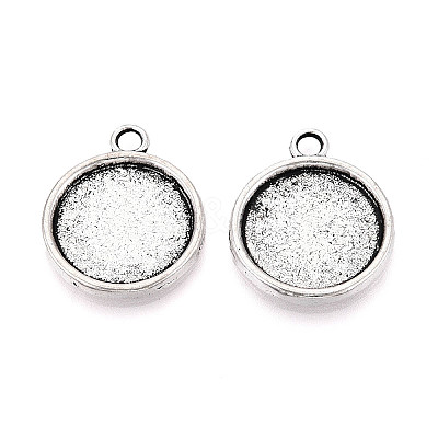 Tibetan Style Alloy Pendant Cabochon Settings PALLOY-N178-13AS-D-1