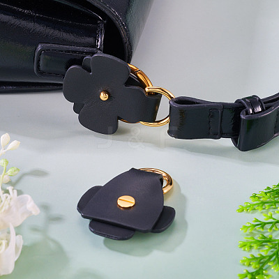 Flower Cowhide Suspension Clasps FIND-TAC0036-055G-02-1