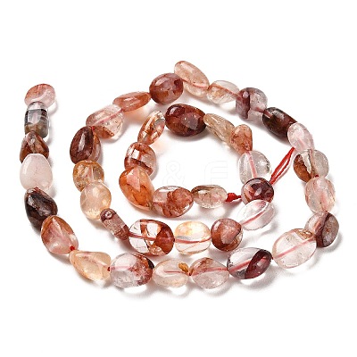 Natural Hematoid Quartz/Ferruginous Quartz Beads Strands G-B047-01A-02-1