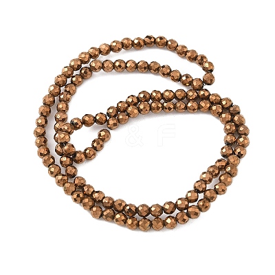 Electroplate Synthetic Magnetic Hematite Beads Strands G-A263-B01-02E-1
