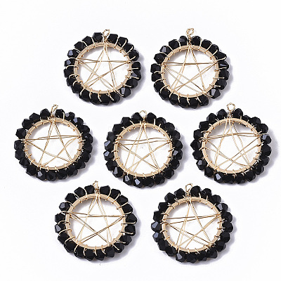 Glass Pendants KK-S354-004B-NF-1