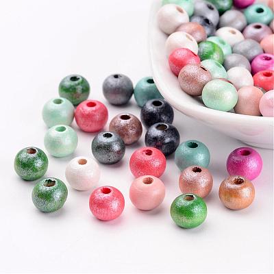 Round Natural Wood Beads X-WOOD-Q017-8mm-M-LF-1