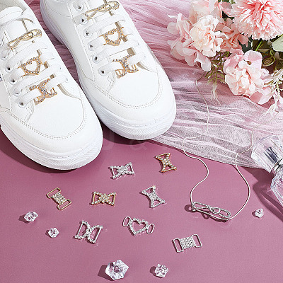 24Pcs 12 Styles Crystal Rhinestone Shoe Lace Decoration FIND-GA0005-07-1