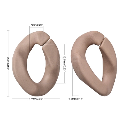 Opaque Spray Painted Acrylic Linking Rings OACR-S036-001A-I-2-1