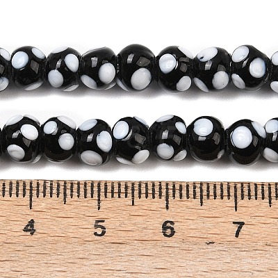 Handmade Lampwork Beads LAMP-D002-6mm-01J-1