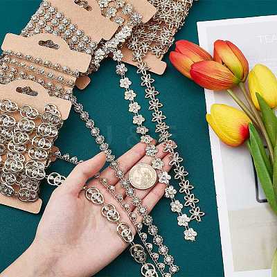 5 Cards 5 Style Plastic & Resin Chains FIND-PH0003-59-1