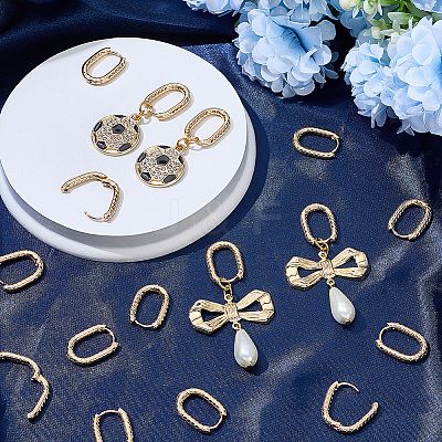 16Pcs 304 Stainless Steel Hoop Earrings EJEW-SC0002-30-1