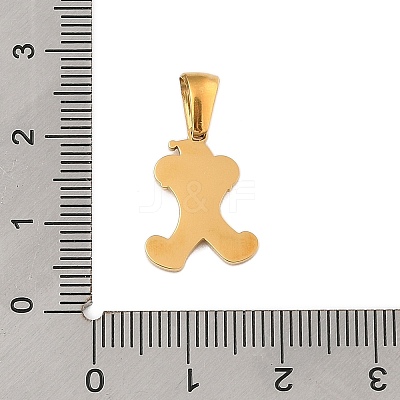 Christmas Theme 304 Stainless Steel Pendants STAS-R007-01X-G-1