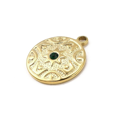 304 Stainless Steel Rhinestone Pendants STAS-Z135-11G-1