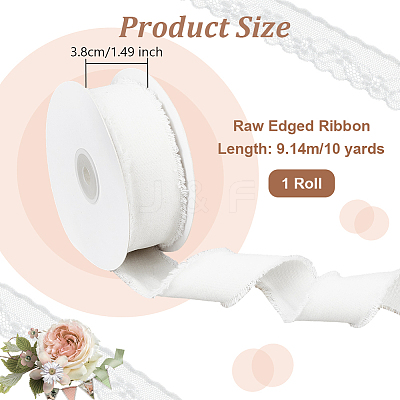 10 Yards Velvet Frayed Ribbon SRIB-WH0011-226A-1